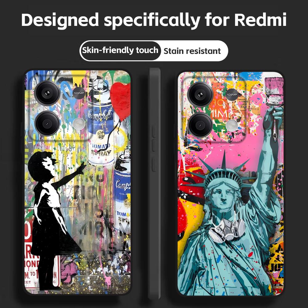 Phone Cases Xiaomi Redmi 12 - Чехол для телефона с граффити Бэнкси