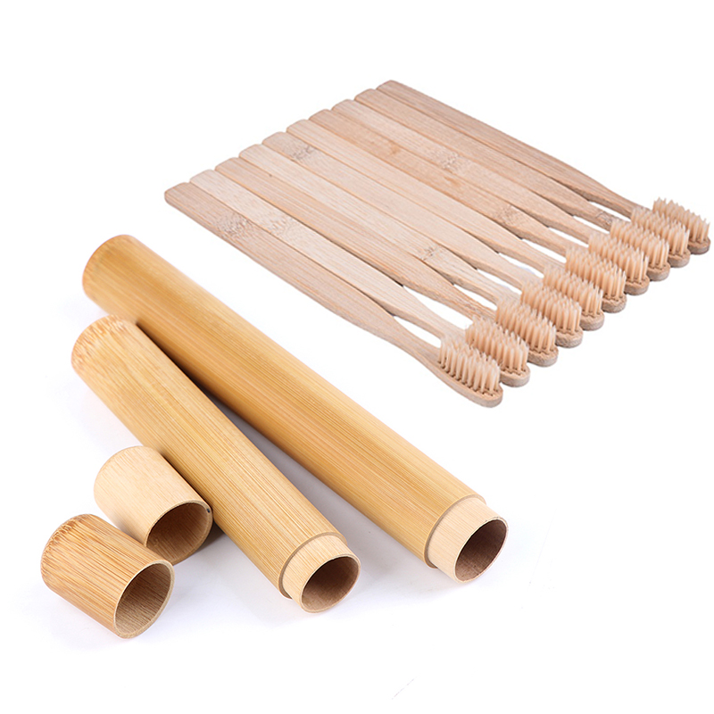 Biodegradable Eco Case - Экологичная бамбуковая зубная щетка с мягкой