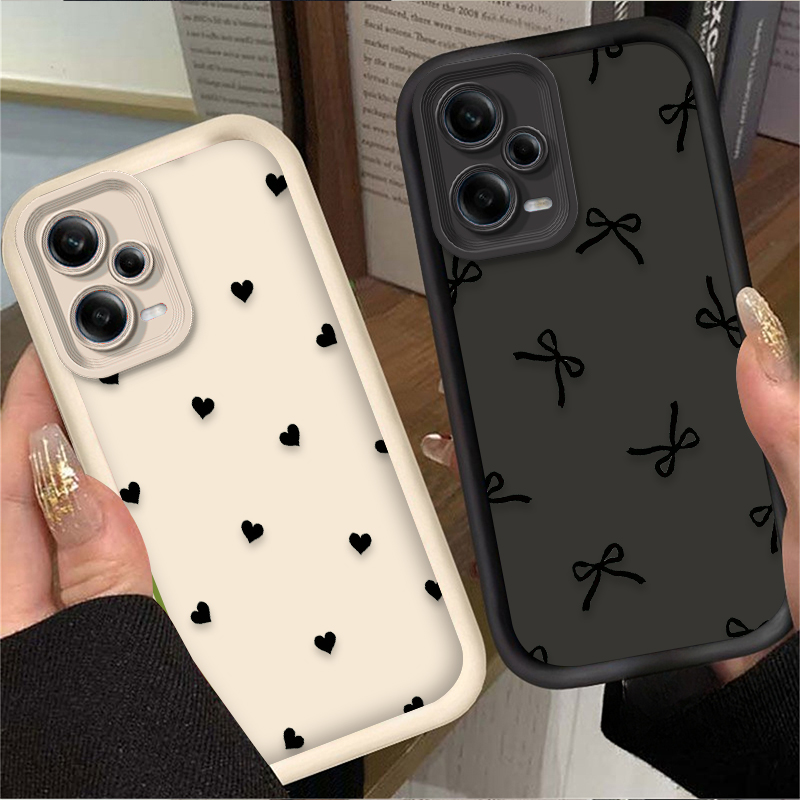 Phone Cases Xiaomi Redmi 12 - Черный чехол для телефона с сердечком