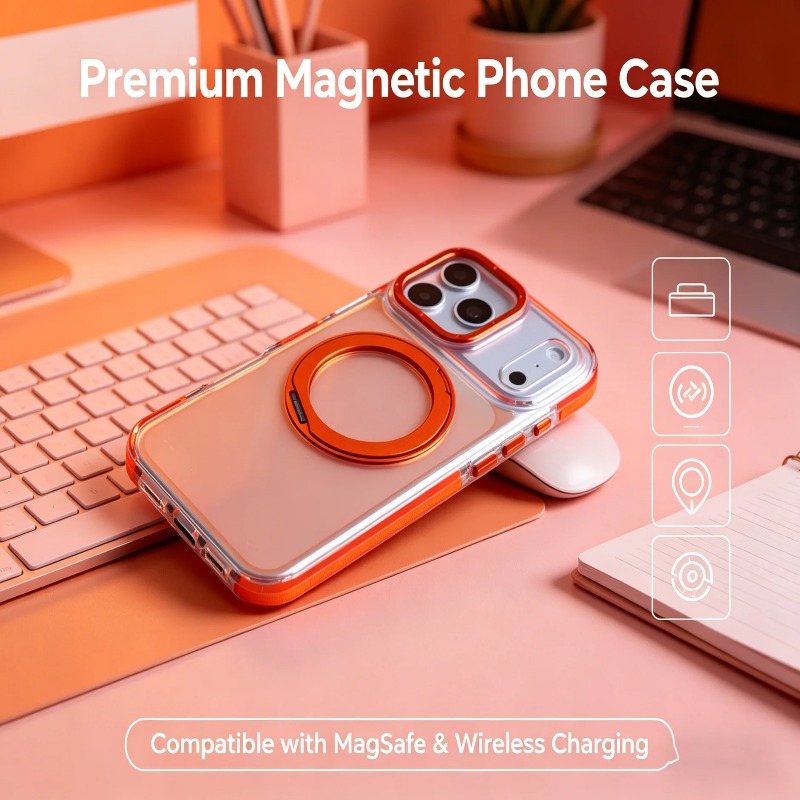 Роскошный магнитный чехол с ла – обзор и цена Ring Stand Case