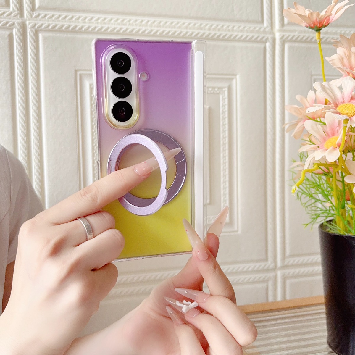 Градиентный прозрачный чехол-п – обзор и цена Ring Stand Case